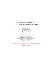 An Introduction to S and the Hmisc and Design Libraries
