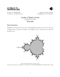 Grade 6 Math Circles Fractals Introduction