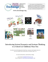Introducing System Dynamics and Systems Thinking to a School (Or Children) Near You
