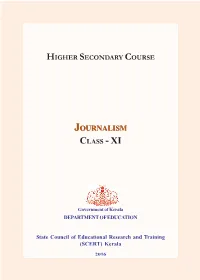 Journalism Class - Xi