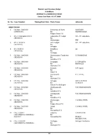 01-07-2020 Sr. No. Case Number Timing/Next