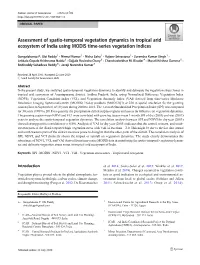 Assessment of Spatio-Temporal Vegetation Dynamics in Tropical Arid Ecosystem of India Using MODIS Time-Series Vegetation Indices