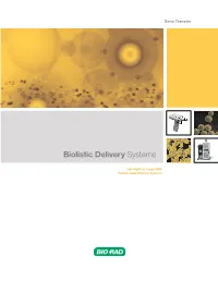 Biolistic Delivery Systems