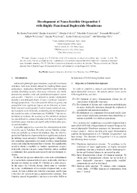 Development of Nano-Satellite Origamisat-1 with Highly Functional Deployable Membrane