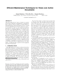 Efficient Maintenance Techniques for Views Over Active Documents