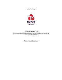 Natwest Markets Plc Registration Document