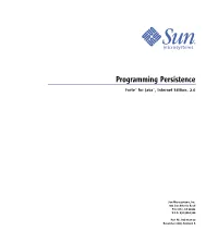 Programming Persistence Forte™ for Java™, Internet Edition, 2.0