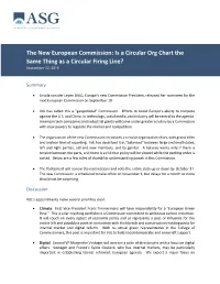The New European Commission: Is a Circular Org Chart the Same Thing As a Circular Firing Line? September 12, 2019