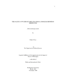 The Politics of Water Fluoridation from a Problem Definition Perspective
