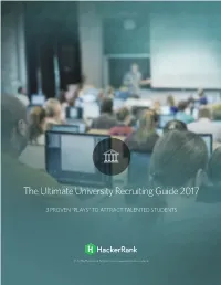 The Ultimate University Recruiting Guide 2017