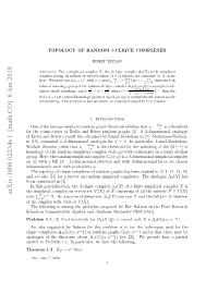 TOPOLOGY of RANDOM D-CLIQUE COMPLEXES 3