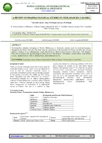 A Review on Pharmacological Studies on Neolamarckia Cadamba