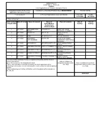 ANNEXURE 5.8 (CHAPTER V , PARA 25) FORM 9 List of Applications For