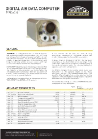 Digital Air Data Computer Type Ac32