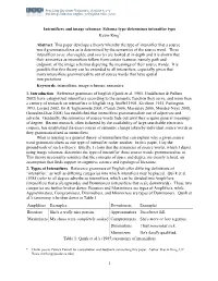 Intensifiers and Image Schemas: Schema Type Determines Intensifier Type Kevin King*