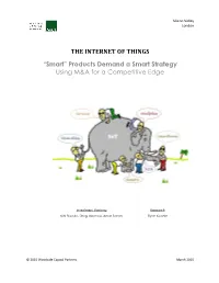 THE INTERNET of THINGS “Smart”