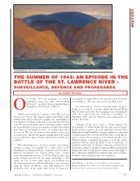 An Episode in the Battle of the St. Lawrence River – Surveillance, Defence and Propaganda
