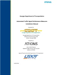 GDOT ATSPM Installation Manual