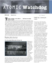Retroactivist New Tritium Leaks Keep Emerging - to Be Our Canaries