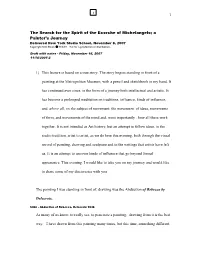 1 the Search for the Spirit of the Ecorche Of