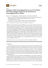 Analysis of the Scavenging Process of a Two-Stroke Free-Piston Engine Based on the Selection of Scavenging Ports Or Valves