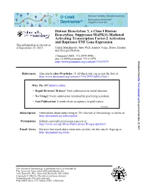 And Represses TNF Gene Expression Activating Transcription Factor-2