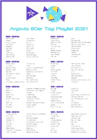 Argovia 80Er Tag Playlist 2021