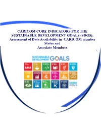 CARICOM Core Indicators for the Sustainable Development