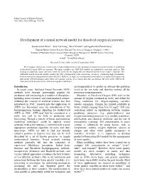 Development of a Neural Network Model for Dissolved Oxygen in Seawater