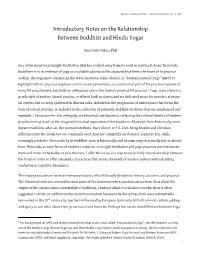 Introductory Notes on the Relationship Between Buddhist and Hindu Yogas