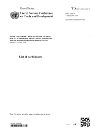 List of Participants