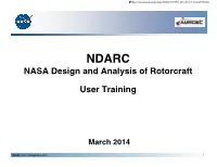 NASA Design and Analysis of Rotorcraft User Training