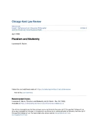 Pluralism and Modernity