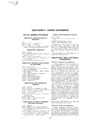 Subchapter F—Marine Engineering