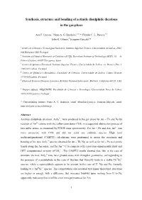 Synthesis, Structure and Bonding of Actinide Disulphide Dications in the Gas Phase