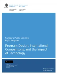Canada's Public Lending Right Program