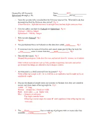 Honors/Pre-AP Geometry Name______KEY______Sphereland (Through P