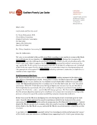 May 8, 2012 Via Facsimile and First Class Mail Dr. Victor Richenstein