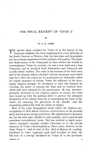 The Fiscal Rescript of 'Umar Ii