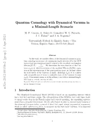 Arxiv:2012.09158V2 [Gr-Qc] 5 Apr 2021 Quantum Cosmology With