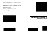 Community Right to Build Order