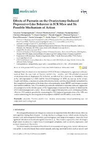 Effects of Puerarin on the Ovariectomy-Induced Depressive-Like Behavior