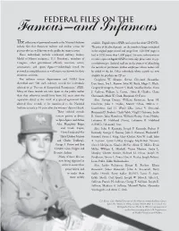Federal Files on the Famous–And Infamous