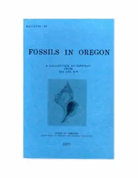 Fossils in Oregon: a Collection of Reprints