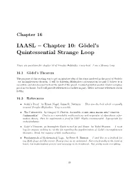 Gödel's Quintessential Strange Loop