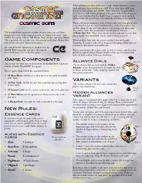 Game Components New Rules: Variants