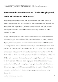 Haughey and Fitzgerald| A1 Sample Answer