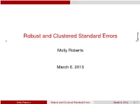 Robust and Clustered Standard Errors