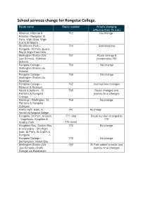 Rongotai-College New Bus Routes and Timetable