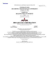 BROADCOM CORPORATION (Exact Name of Registrant As Specified in Its Charter)